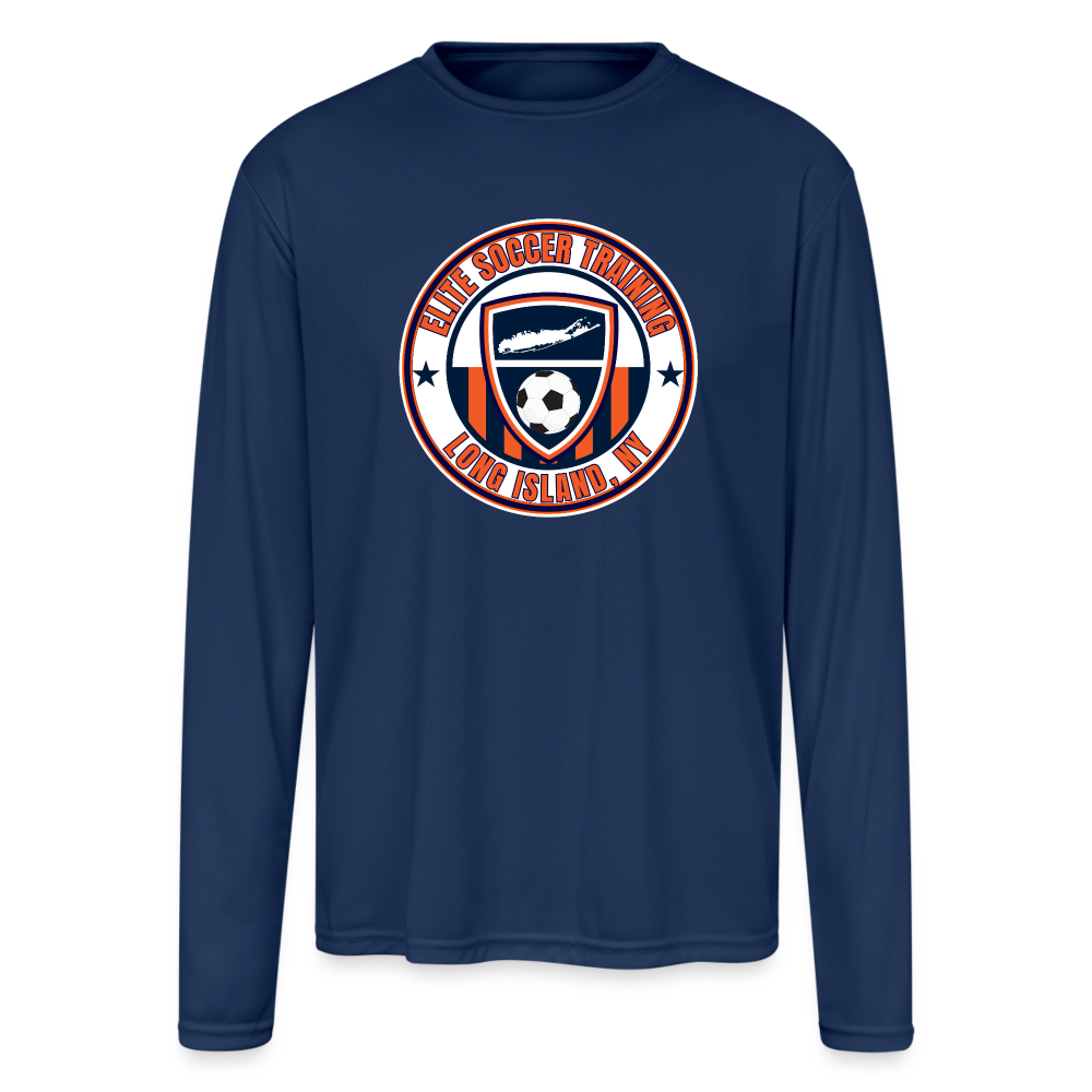 Men's Moisture Wicking Performance Long Sleeve T-Shirt - navy