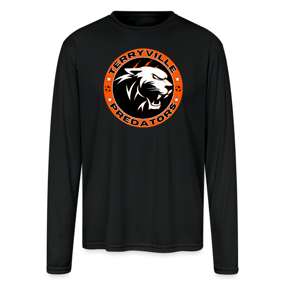 Men's Moisture Wicking Performance Long Sleeve T-Shirt - black