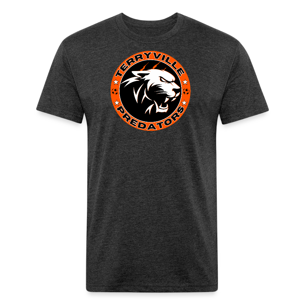 Fitted Cotton/Poly T-Shirt by Next Level - heather black