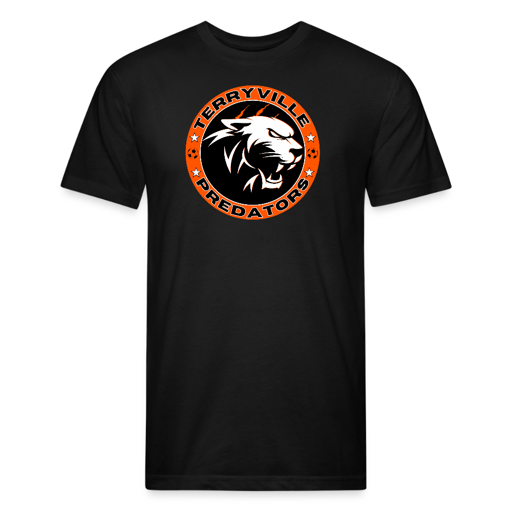 Fitted Cotton/Poly T-Shirt by Next Level - black